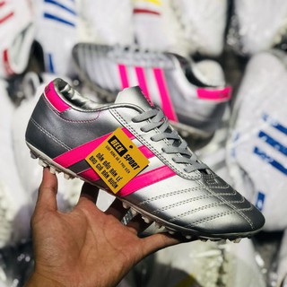 [Freeship]Giày Phủi 3 Sọc Loại 1 - Beck Bạc Sọc Hồng