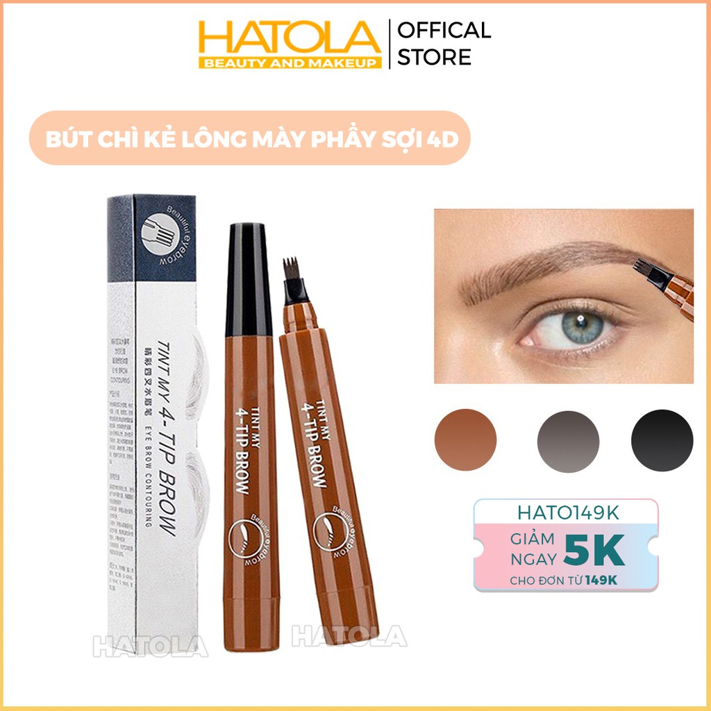 Bút chì kẻ lông mày phẩy sợi 4D MKING PRETTY kẻ mày chống nước siêu lâu trôi