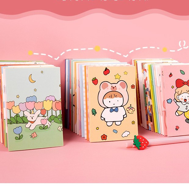 Sổ tay hình cô bé cute – Vở mini hình cô bé dễ thương