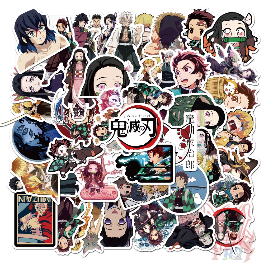 ❉ Demon Slayer: Kimetsu no Yaiba - Series 03 Stickers ❉ 50Pcs/Set Anime Mixed Luggage Laptop Skateboard Doodle Stickers