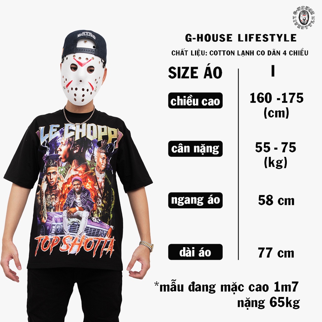Áo Thun Rapper NLE Choppa Oversize Phong Cách Hiphop Unisex G-House Lifestyle | WebRaoVat - webraovat.net.vn