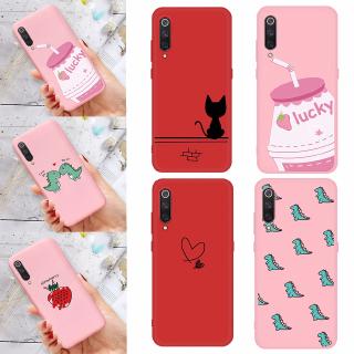 Ốp lưng nhựa hình mèo khủng long dành cho Xiaomi Redmi Note 7 6 K20 Pro 7A Mi9 A2 Lite