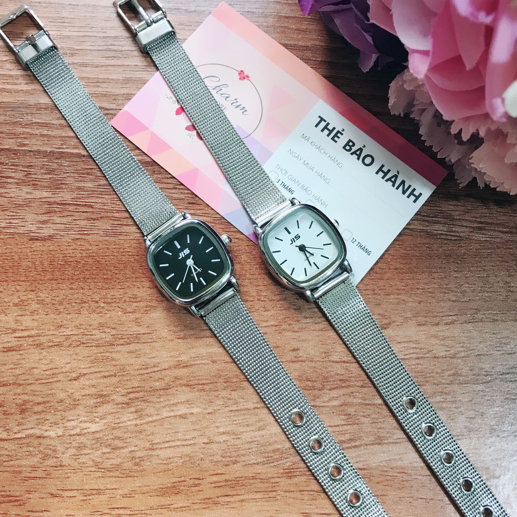 Đồng hồ nữ JIS mặt vuông cá tính, dây thép nhuyễn không gỉ -  Đồng hồ thời trang chính hãng | BigBuy360 - bigbuy360.vn