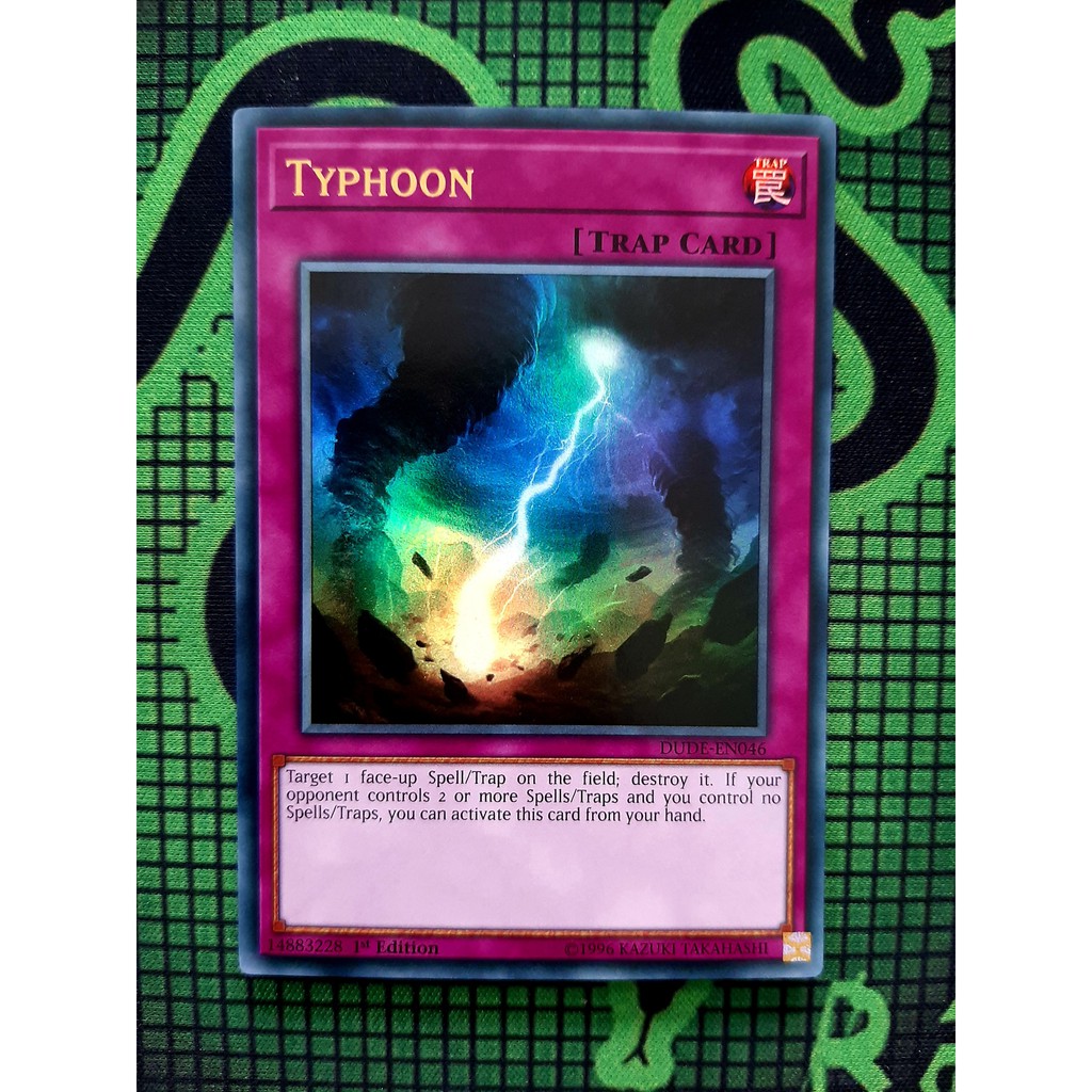 Thẻ Bài Mint90 Yugioh Trap Typhoon - DUDE-EN046 - Ultra