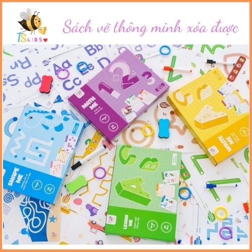 ĐỒ CHƠI THÔNG MINH - HỌC LIỆU GIÁO DỤC SỚM CHO BÉ - SÁCH VẼ THÔNG MINH XÓA ĐƯỢC THƯƠNG HIỆU LALALA BABY - TS Kids shop