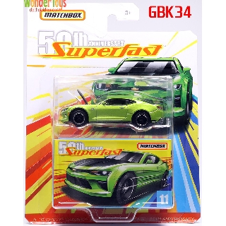 Xe mô hình Matchbox '17 Chevy Camaro- 50th Anniversary Superfast - 2019 - GBK34