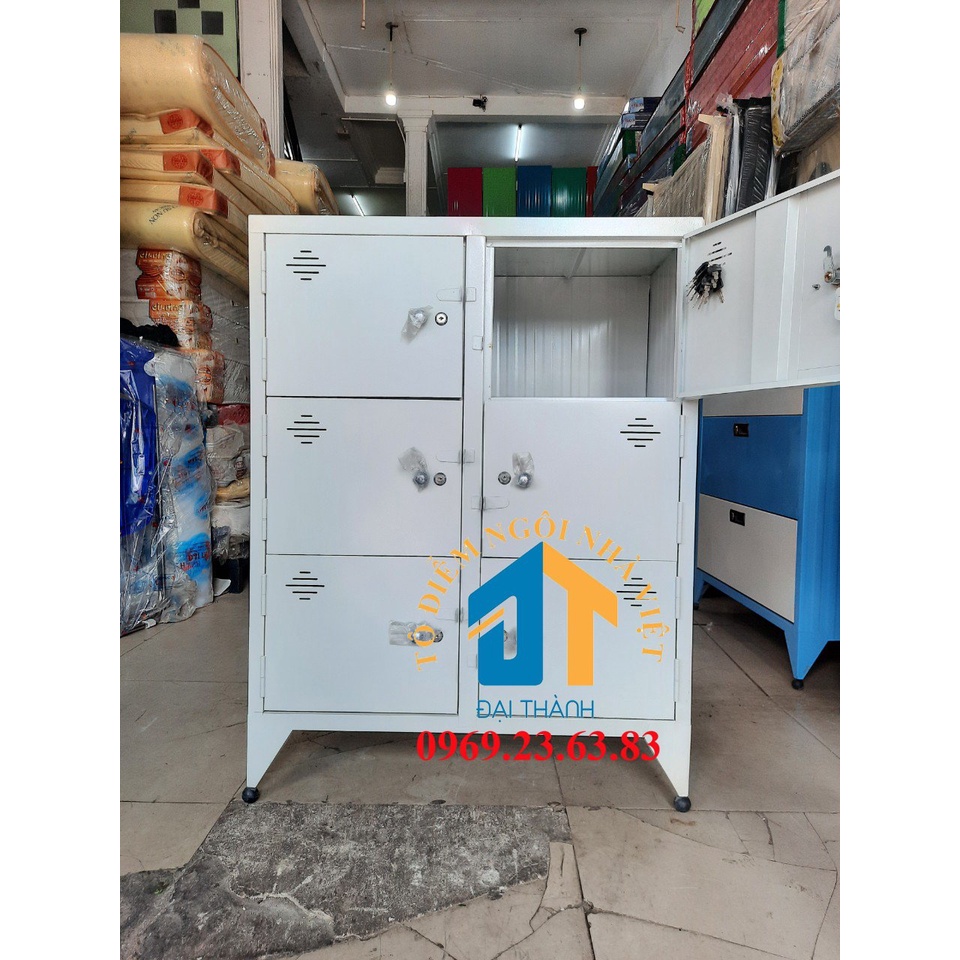 Tủ sắt cá nhân 6 cửa sơn tĩnh điện