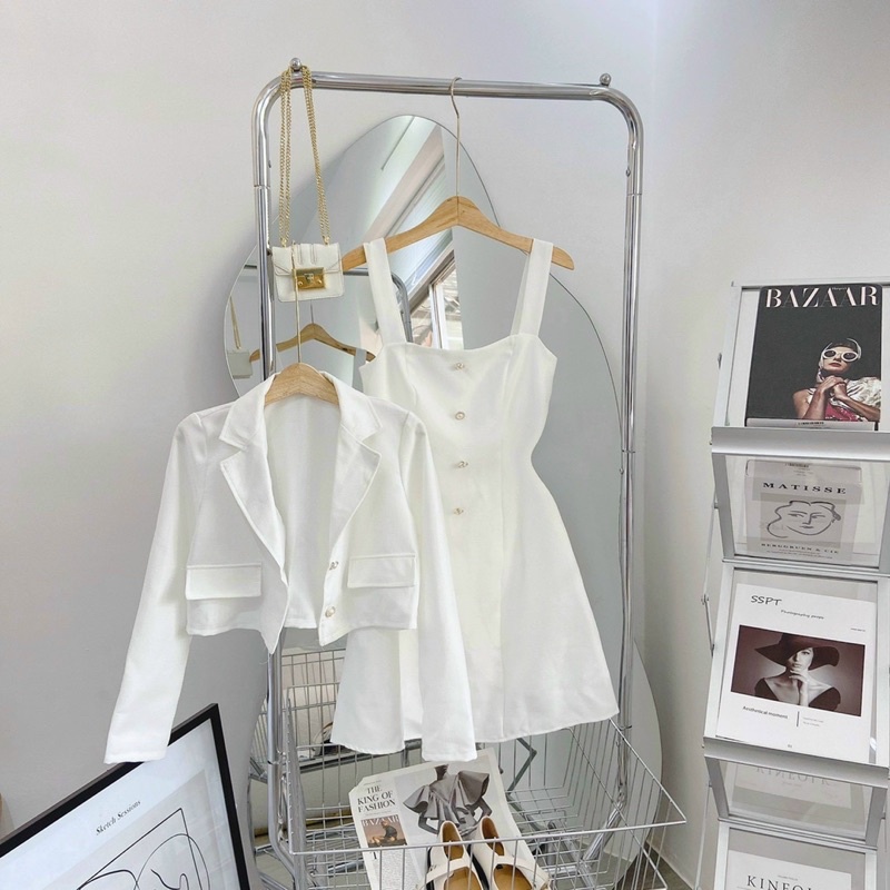 SET ĐẦM 2 DÂY + KHOÁC DẠ