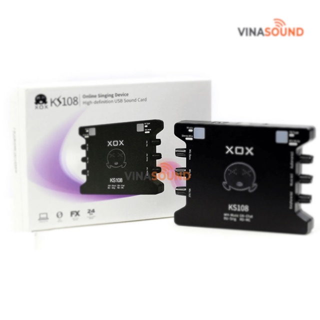 Sound card XOX KS108 hay soundcard k108 cho micro thu âm