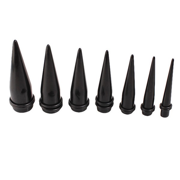 Alisouy 1 Cặp Dụng Cụ Nong Tai Màu Đen Bằng acrylic