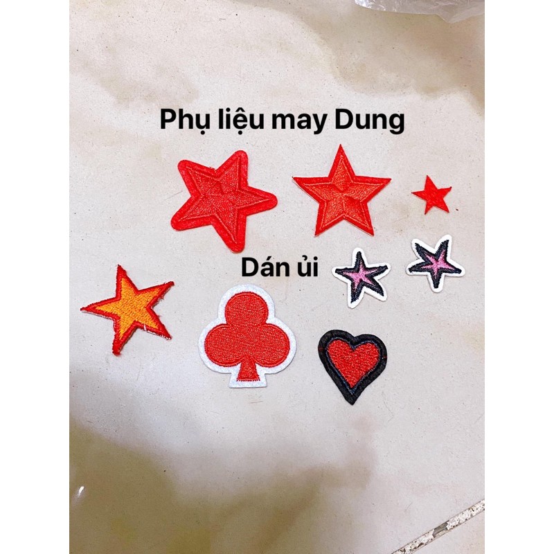 dán ủi ngôi sao/ trái tim nhỏ