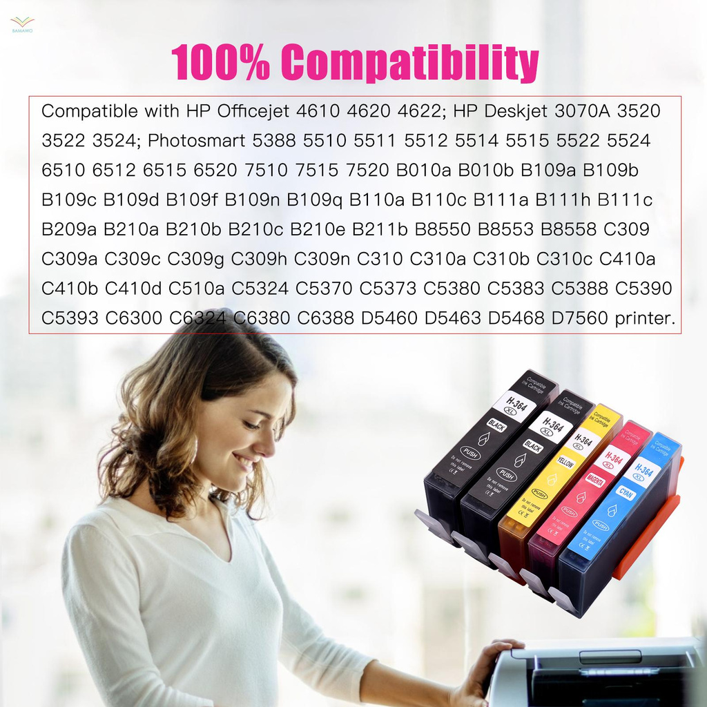 Hộp Mực Thay Thế Cho Máy In Hp 364xl 364 Xl 5388 5510 5522 7510 7520 B8550 B8553 B8558 C309 C309A Hp Officejet 4610 4622 Hp