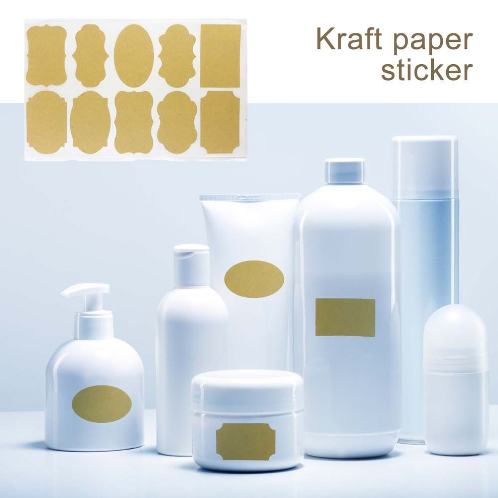 Nhãn Dán Chai Tinh Dầu / Nước Hoa / Mỹ Phẩm Bằng Giấy Kraft Chống Thấm Nước Đa Năng Tiện Dụng DIY