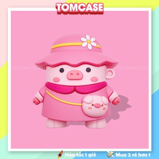 Vỏ Ốp Case Airpod 2/pro/3/1, bảo vệ bao đựng tai nghe bluetooth Airpod 2/pro, Airpods hình heo PIGLET - Tom Case
