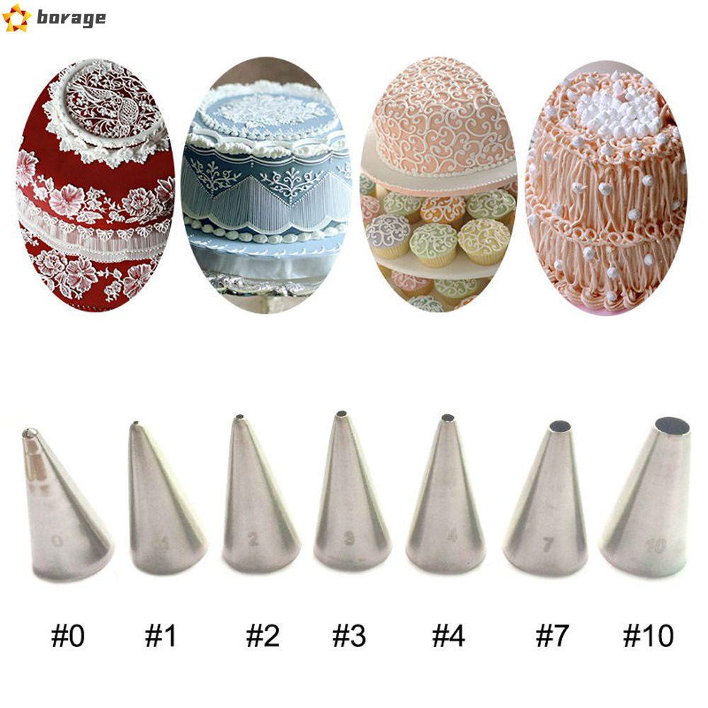 Set 1 / 7 Đui Bắt Kem Trang Trí Bánh Bằng Thép Không Gỉ