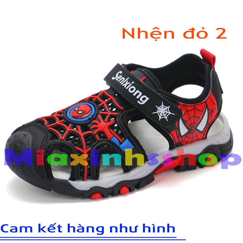 Sandal bé trai bịt mũi siêu nhân nhện Spider Man siêu đẹp và chắc chắn