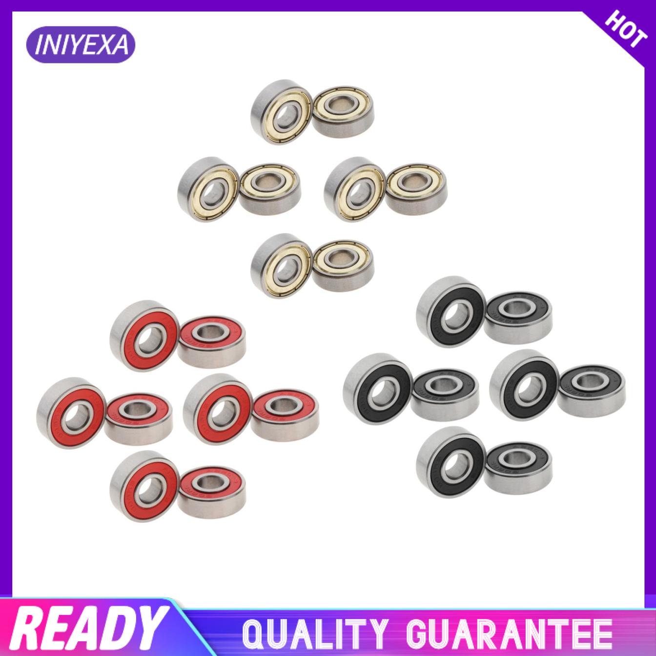 8pcs ABEC-9 Skateboard Bearing Replacement 22x7x8mm Dual Rubber Shield 608 Longboards Roller Sealed Wheels Maintain Component Caring Parts