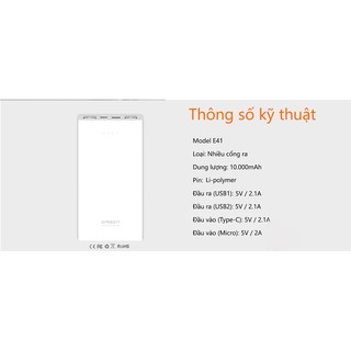 Sạc Dự Phòng Eloop E41 10000mAh
