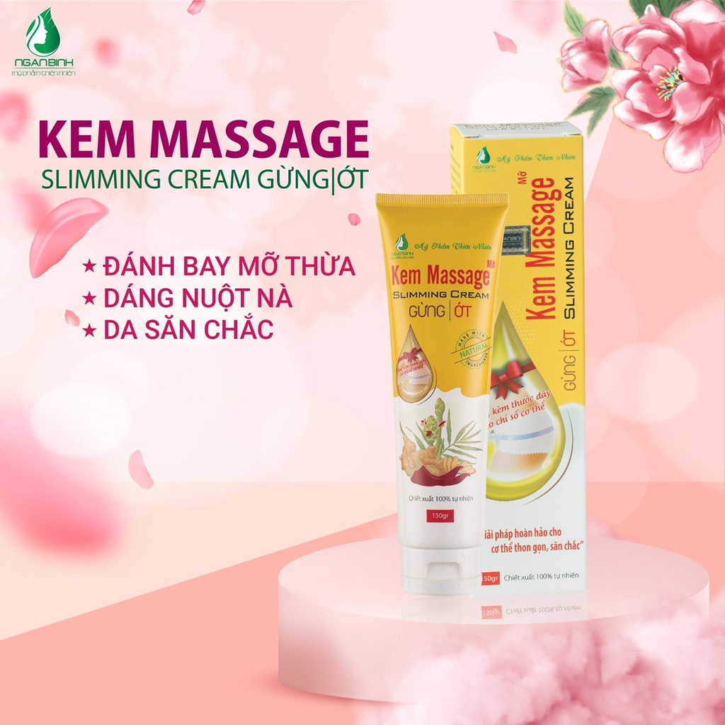 ( Mẫu mới ) KEM MASSAGE TAN MỠ GỪNG ỚT NGÂN BÌNH - chính hãng . .