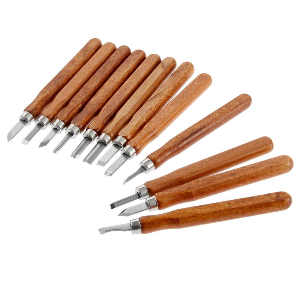 Bộ dao khắc đục tiện gỗ 12 món cao cấp V2