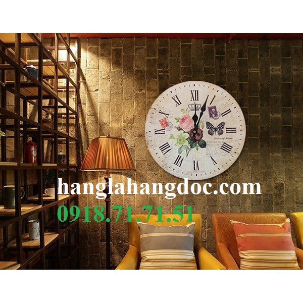 Đồng hồ treo tường phong cách cổ điển êm đềm (vintage clock)