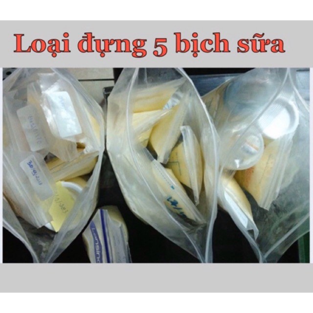 Túi zip bảo quản sữa mẹ, thức ăn loại dày dặn (size lớn 25*38cm) hàng tốt giá rẻ