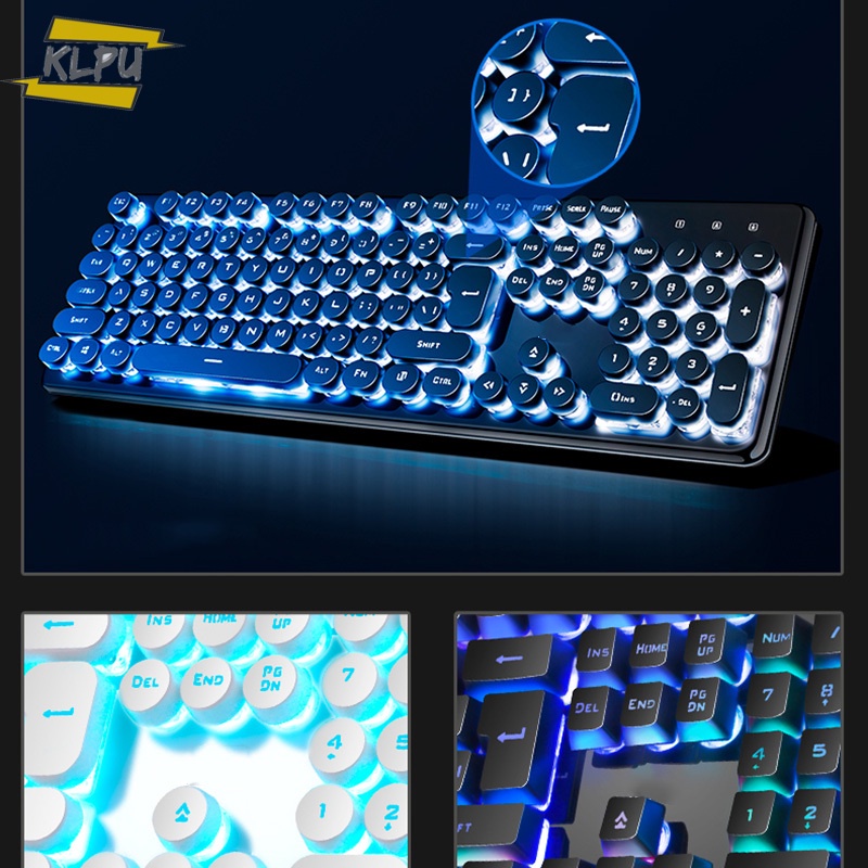 COD# Mechanical USB Wired Keyboard Mouse Combos Backlit Gaming Keyboard Mice Set with Crystal Panel