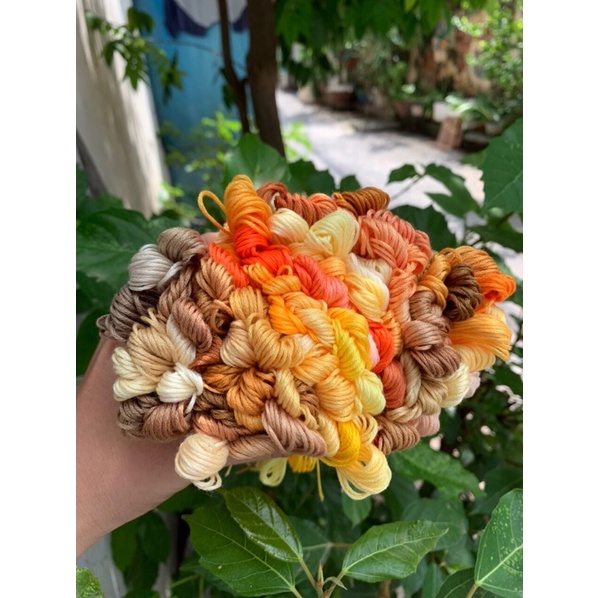 Combo 100 tép chỉ thêu  airo theo tone màu