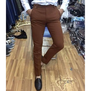 Quần âu quần tây nam màu vàng bò cực chất