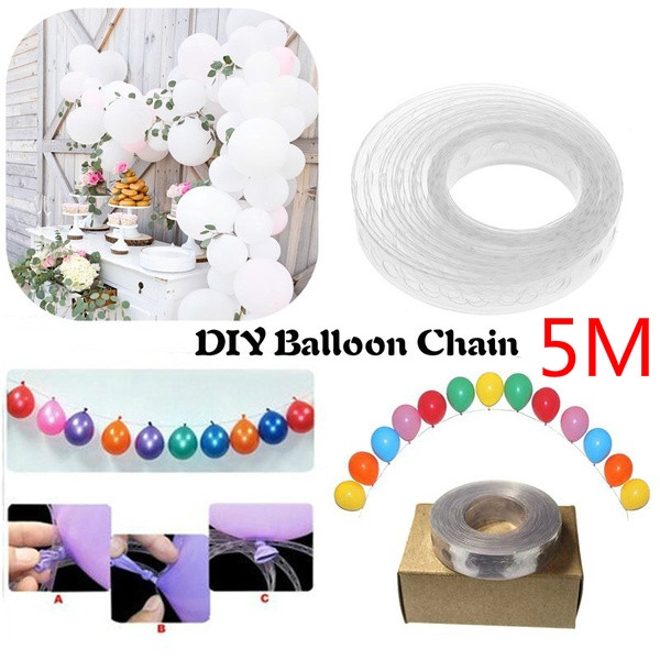Cuộn 5m dây nhựa nối bóng bay trang trí cho bữa tiệc