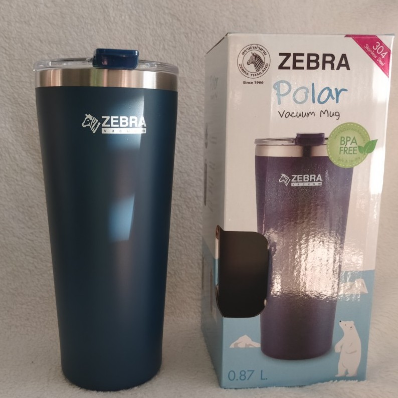 Bình - Ly giữ nhiệt Zebra Cao Cấp 580ml - 112701 có quai xách tiện lợi