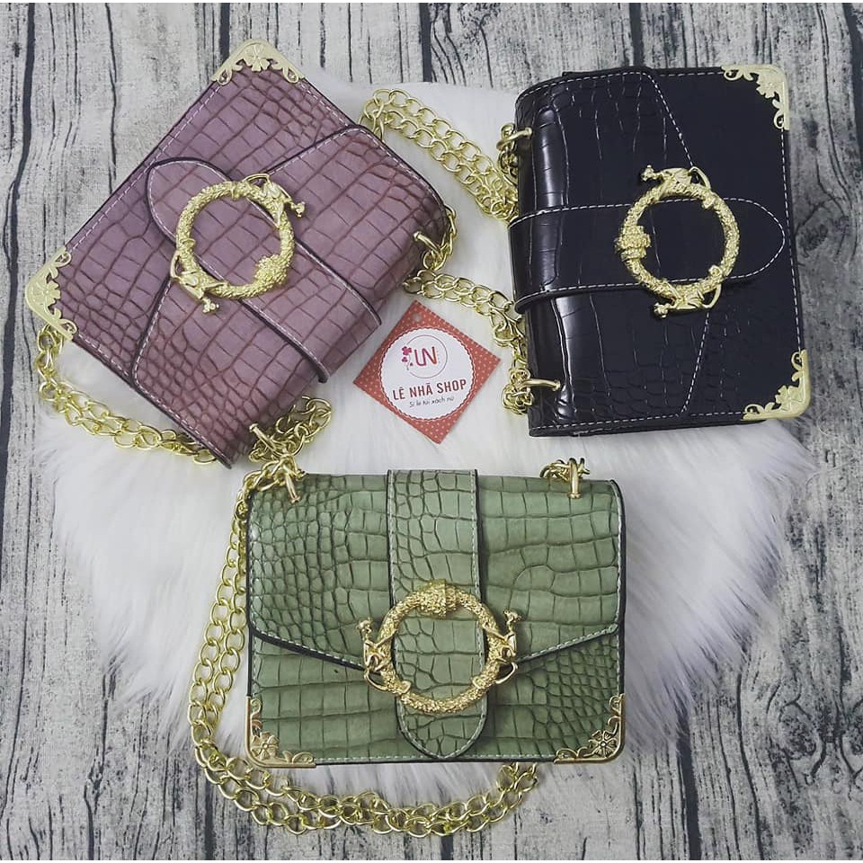 Túi Đeo Chéo /Đeo Vai Nữ Khóa Tròn Siêu Sang - Dự tiệc Phong Cách Hàn Quốc - Lê Nhã Shop.
