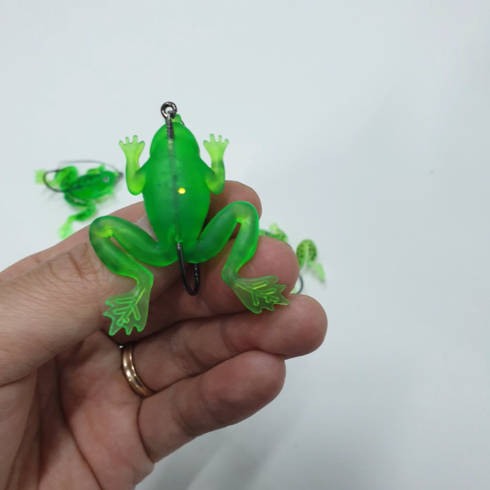 Mồi câu lure nhái silicon có lưỡi chống vướng Mồi giả siêu bền Đồ Câu Việt Bắc