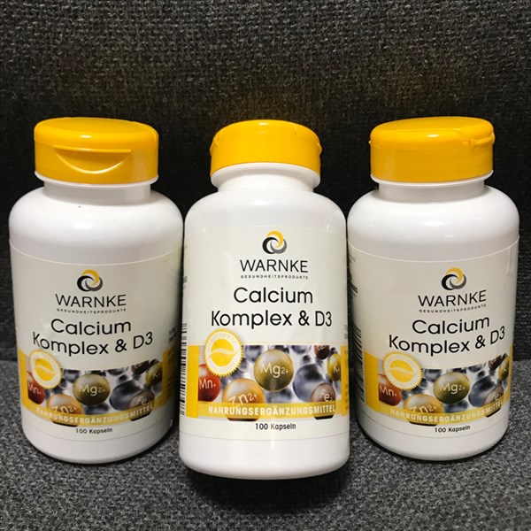 Canxi,vitamin D3 & Mg tăng cường miễn dịch, giúp xương chắc khỏe - Warnke Calcium Komplex Magnesium - 100v