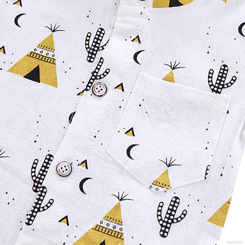 Set Áo Thun Tay Ngắn &amp; Quần Short Cho Bé Trai