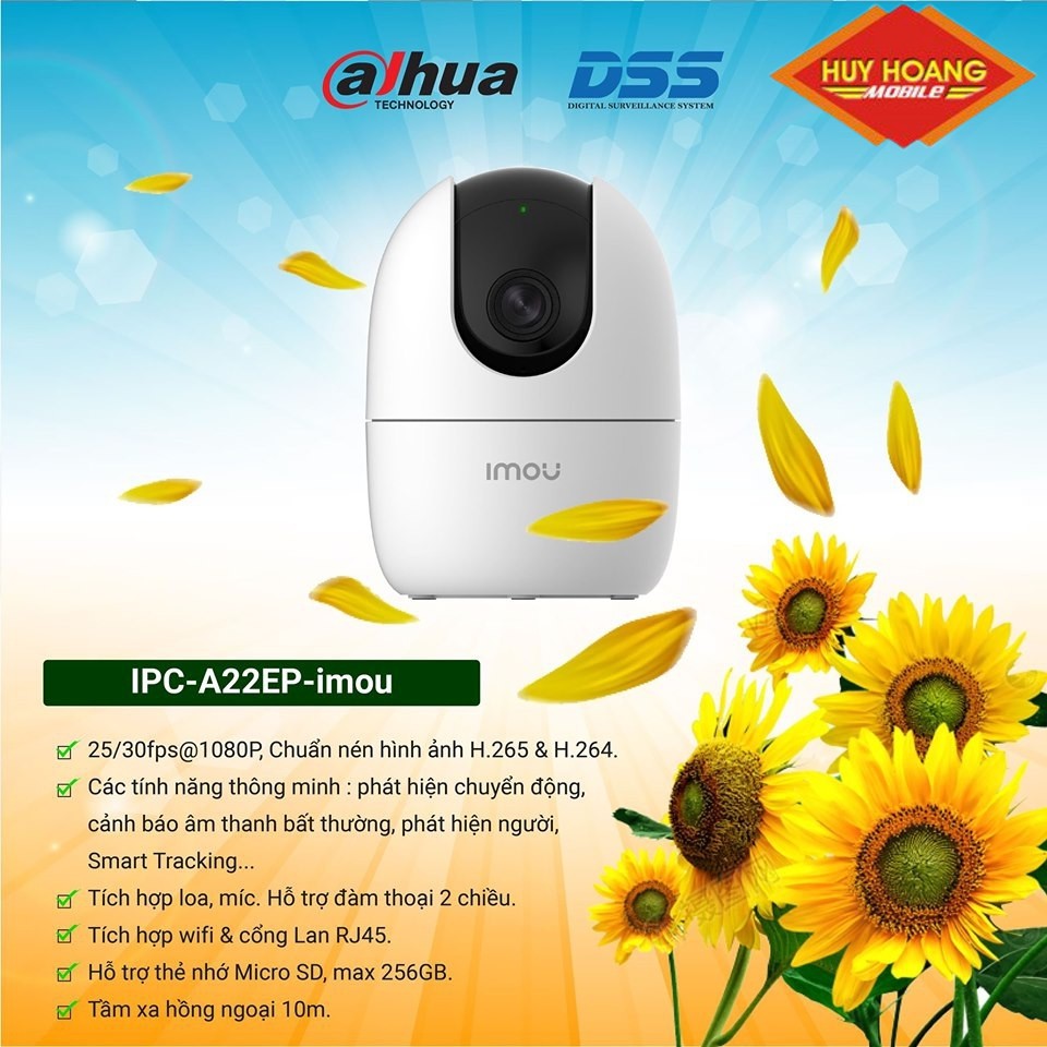 Camera IP WIFI IMOU RANGER 2 IPC - A22EP Full HD 1080P - Hàng Chính Hãng Dahua BH 12 THÁNG