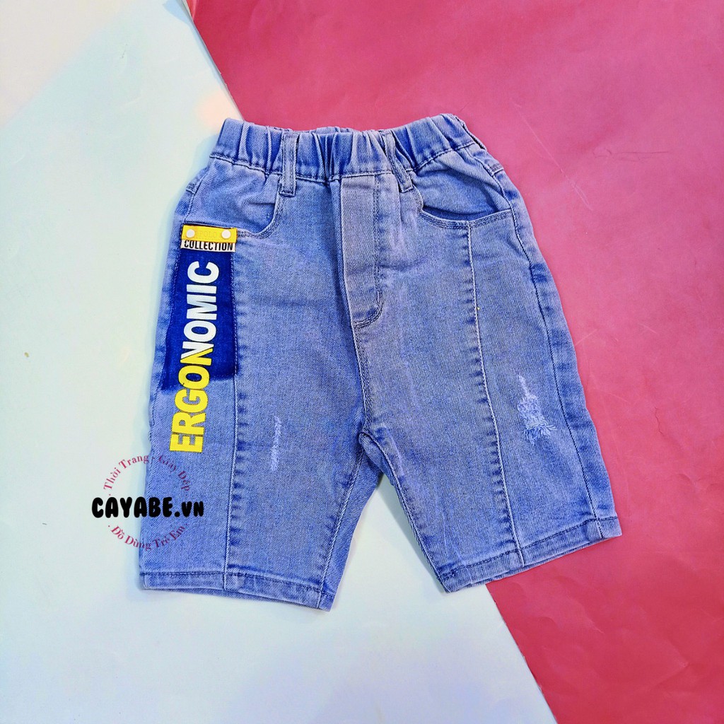 QUẦN SHORT BÉ TRAI CAYABE VẢI JEANS HIPHOP