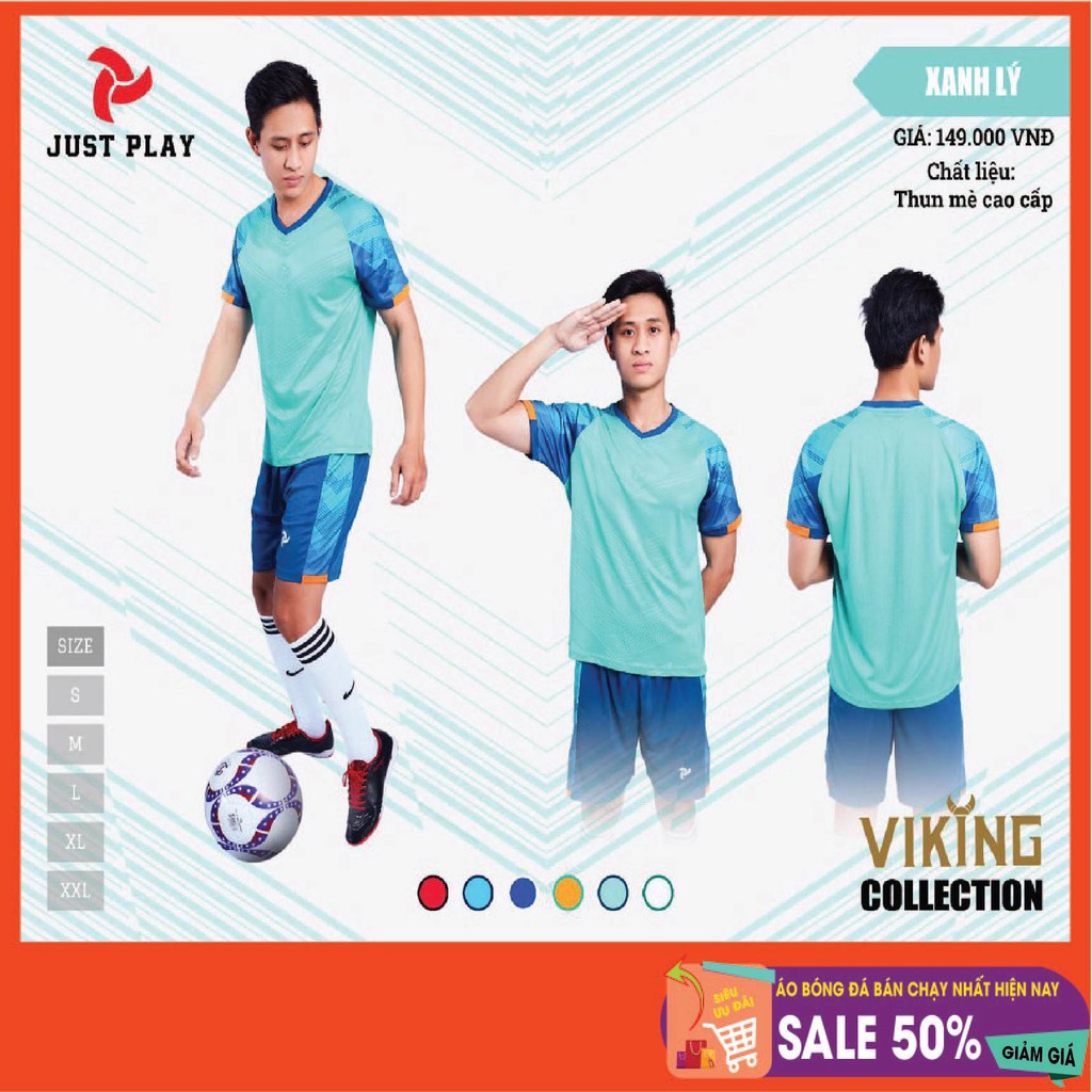 Bộ quần/áo thể thao, Bộ áo bóng đá không logo JP VIKING 2021 - 2022 sẵn kho, giá tốt