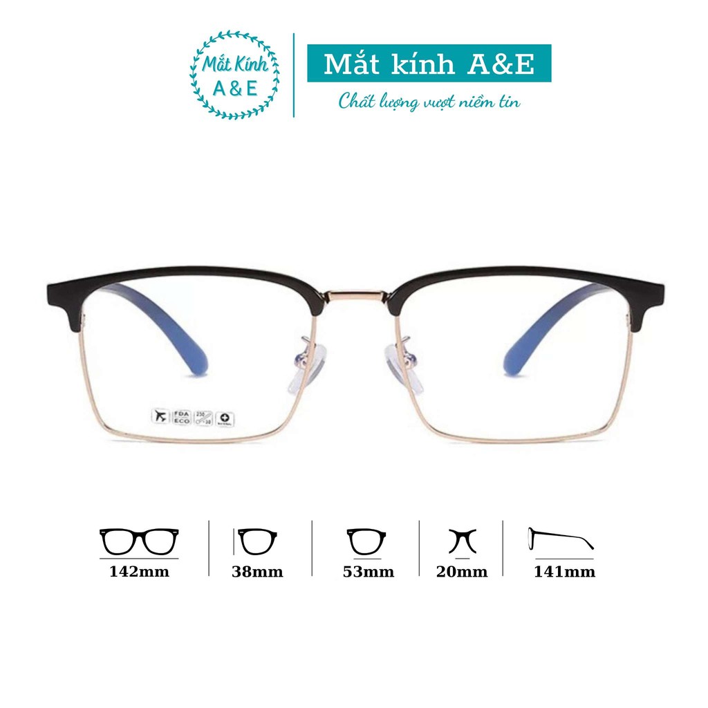 Mắt kính cận vuông AMIE Eyewear gọng kính nhựa dẻo 6205 kiểu dáng đơn giản phù hợp đi làm, đi học, đi chơi