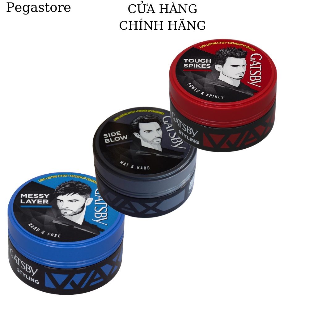 Sáp tạo kiểu tóc nam GATSBY - xáp vuốt tóc Màu Đỏ , Xanh, xám 75g