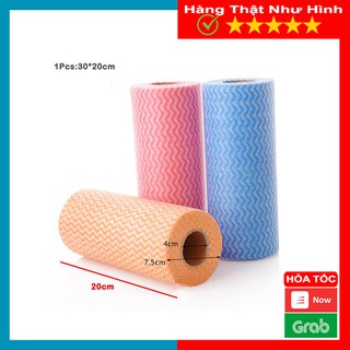 Cuộn Khăn Lau Đa Năng Homeeasy 50 Miếng Bằng Vải Không Dệt Thấm Hút Tốt