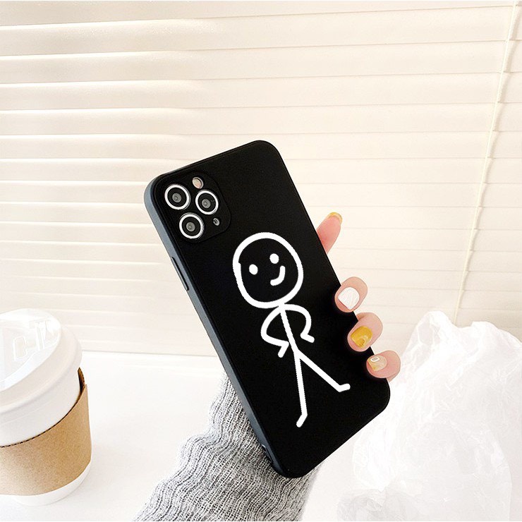 Ốp lưng BVC cạnh vuông người que 5 6 5s/6/6plus/6s/6splus/7/7plus/8/8plus/x/xr/xs/11/12/pro/promax/13/13Promax/14Promax