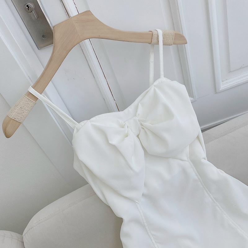 Set áo nữ kiểu nơ ngực kềm quần short màu trắng thời trang nữ xinh nữ tính | BigBuy360 - bigbuy360.vn