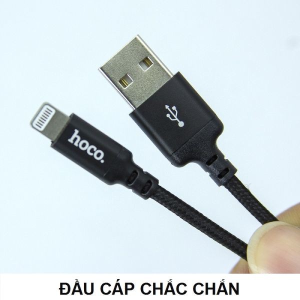 ( DÀI 2M- BH 6 THÁNG) Dây sạc Hocco x14 2 mét dành cho tất cả các dòng máy ip, ss, oppo... chân micro, lightning, type c