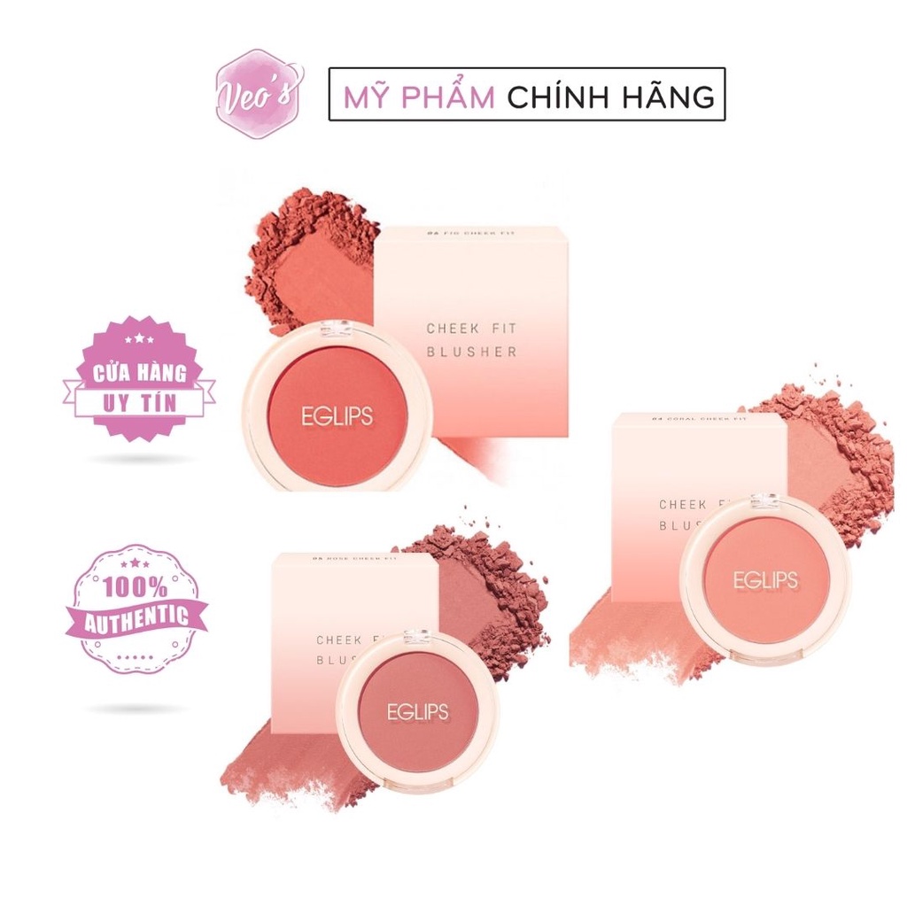 Phấn má dạng nén Eglips Cheek Fit Blusher 4g
