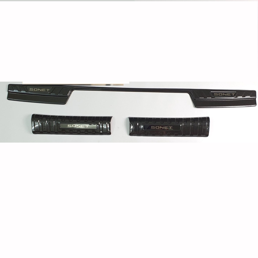 Chống Trầy Cốp Xe Kia Sonet 2022 2023 Mẫu CARBON Cao Cấp , chống xước bậc cốp xe