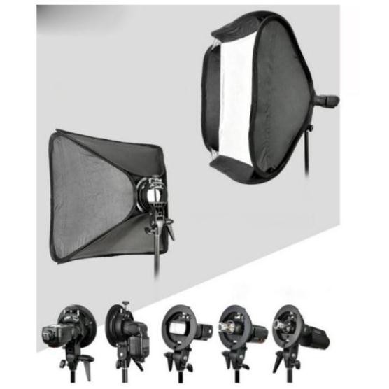 Tản sáng Softbox flash godox 40x40, 50x50, 60x60, 80x80 đa dụng, ngàm Bowẹn pro