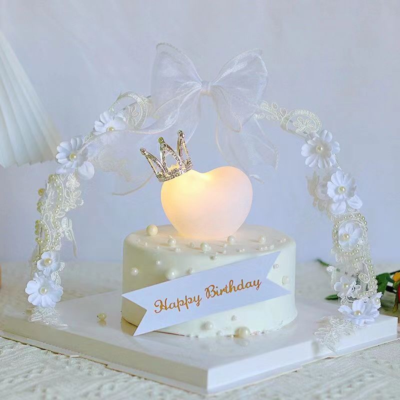 Đèn LED Trang Trí Bánh Kem Hình Trái Tim Xinh Xắn