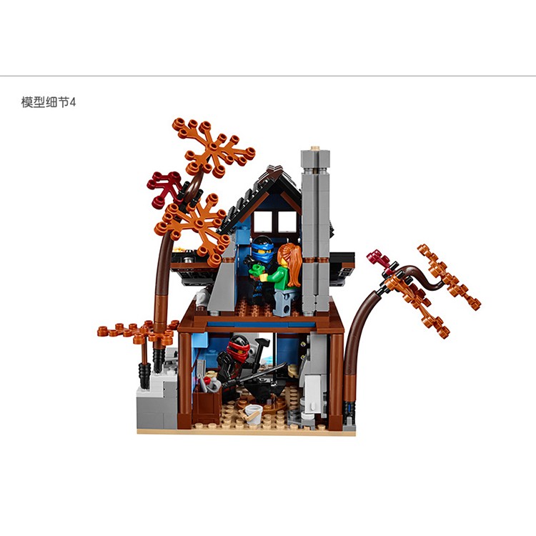 Đồ chơi lắp ráp Lego Ninjago Bela 10427 Season Phần 4 Ngôi Đền Ninja ma xếp hình Minifigures Kai Cole Lloyd Nya Jay Nya