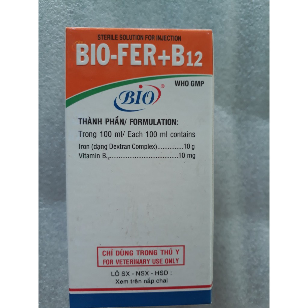 Fer+B12 100ml-cung cấp sắt cho heo con